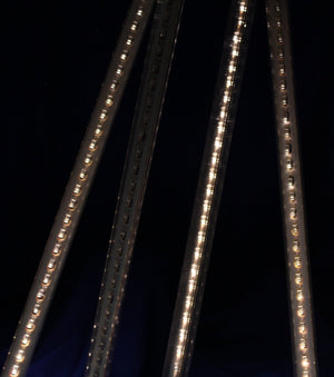 LED Cascade Icicle Light - Warm White/White wire 4 Lights