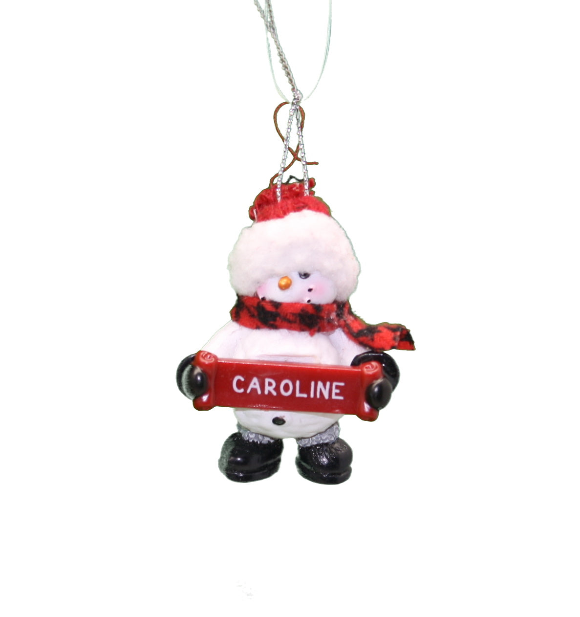 Cozy Snowman Ornament (Letters A - F) -