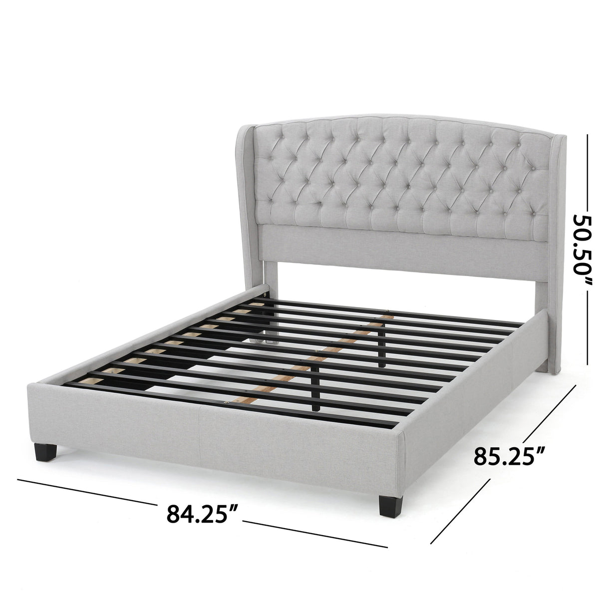 Button Tufted Wingback Bed