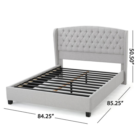 Button Tufted Wingback Bed
