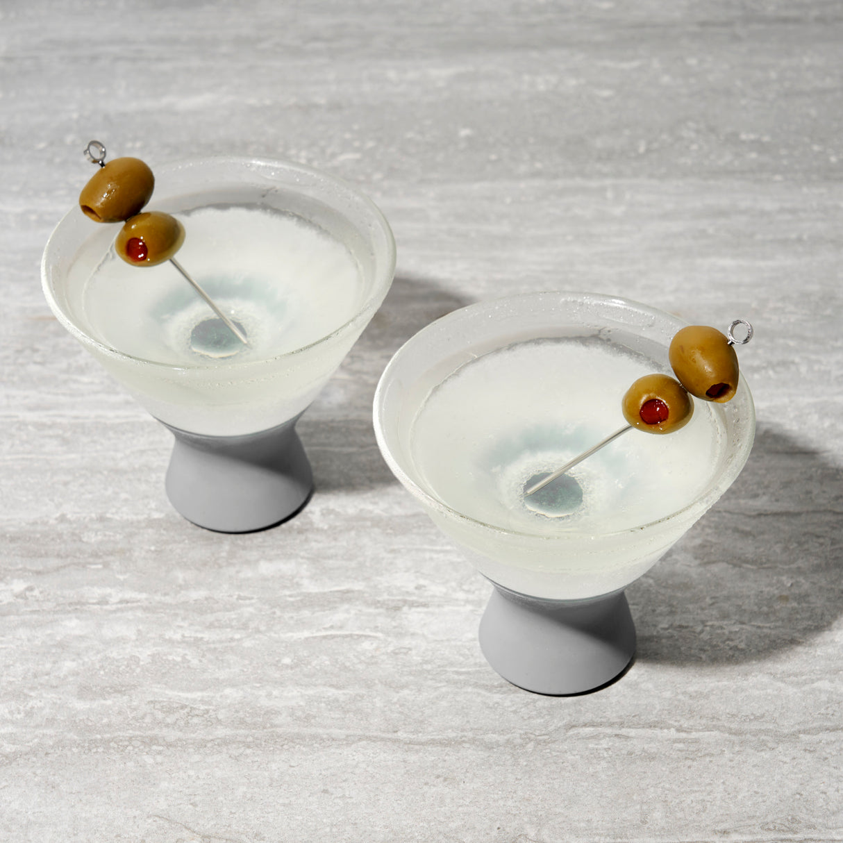 Martini FREEZE™ Cooling Cups – Set of 2 Insulated Stemless Martini Glasses (9 oz)