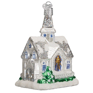 Old World Christmas Sparkling Cathedral Glass Blown Ornament