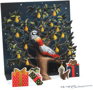 Partridge In A Pear Tree Pop Up Card