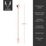 Summit trident barspoon in copper  viski®