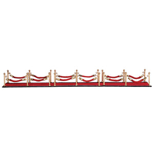 Village Red Carpet with Stanchion Posts - 7 Piece Set