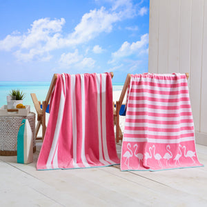 Cotton Velour Beach Towels 2-Pack - Maui Collection