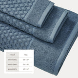 Cotton diamond waffle weave bath towel set - grayson collection