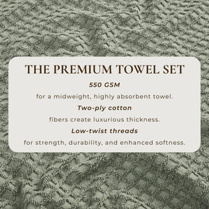 Cotton Diamond Waffle Weave Bath Towel Set - Grayson Collection
