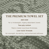 Cotton diamond waffle weave bath towel set - grayson collection