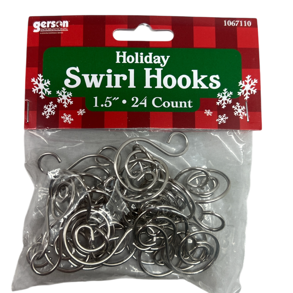 Silver Swirl Ornament Hooks