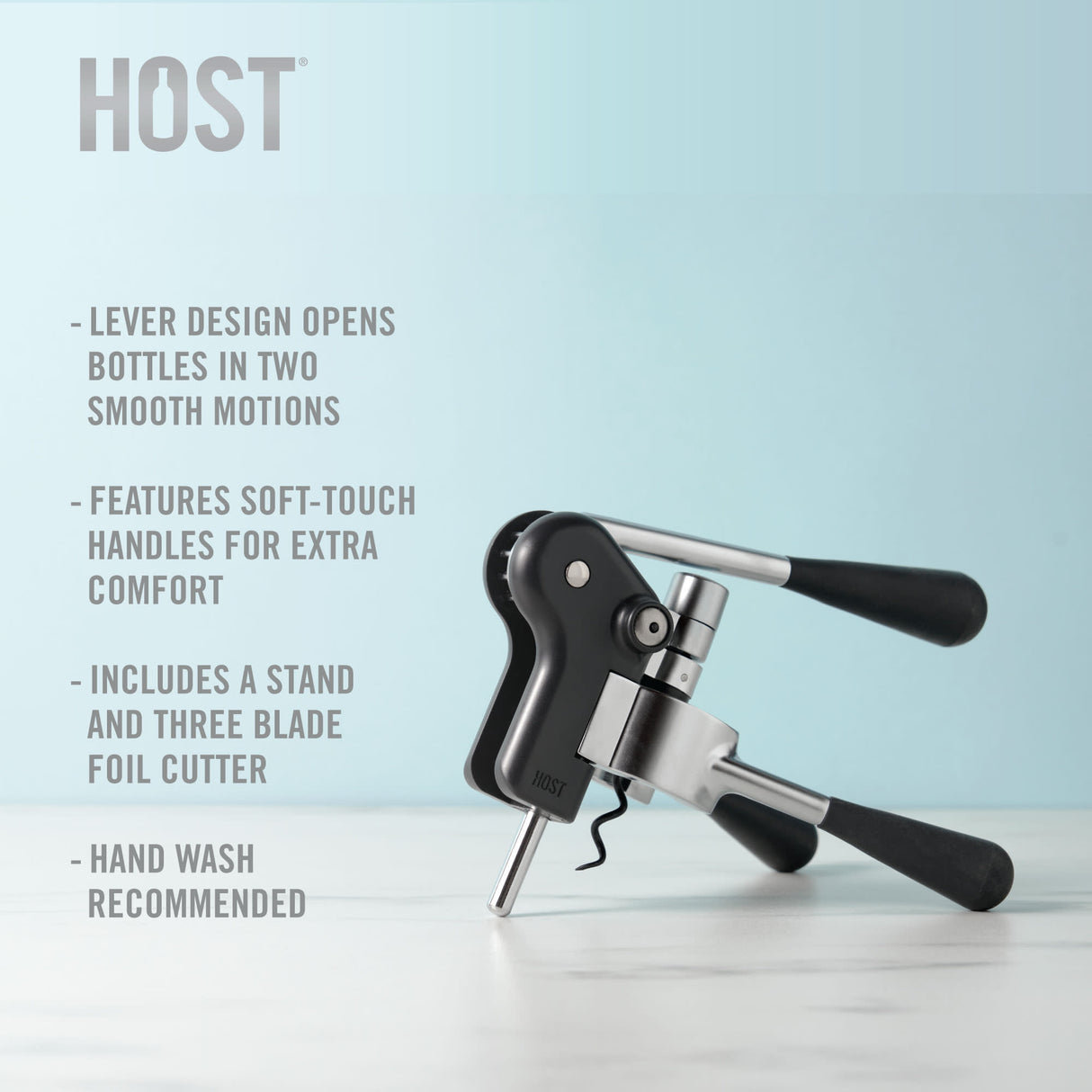 Lever corkscrew set by host®