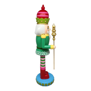 Resin Nutcracker with Moving Digital Eyes - 19 Inch