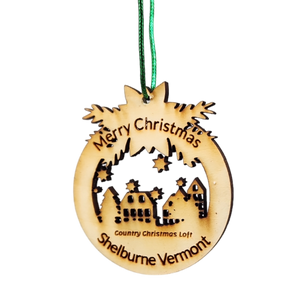 Merry Christmas in Shelburne Vermont Ornament