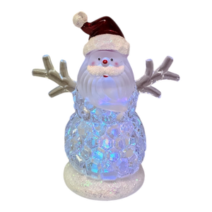 Lighted Shimmer Santa - 4.5 inch