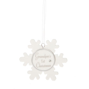 Grandpa's 1st Christmas Snowflake Ornament.