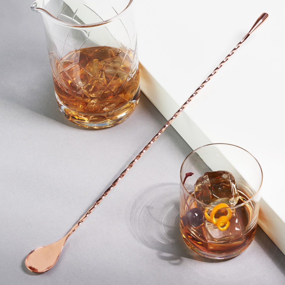 Summit 40cm weighted barspoon in copper viski®