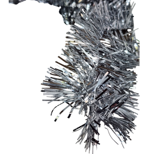 40 Feet Metallic Tinsel Garland - Silver
