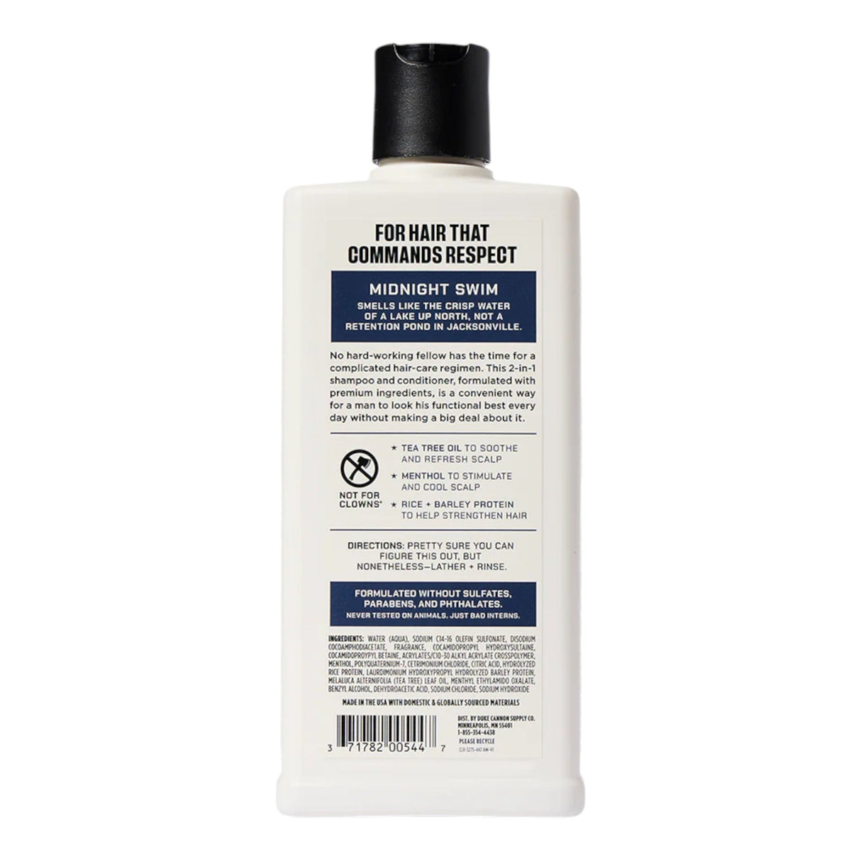 Duke Cannon Shampoo + Conditioner - Midnight Swim