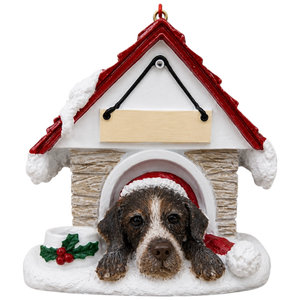 Ceramic Doghouse Ornament - German Shorthaired Pointer