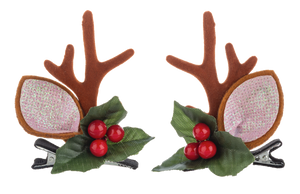 Tis the Season Hair Clips - Pink