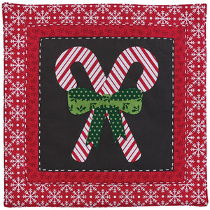 Candycanes And Snowflakes Quilted Placemat