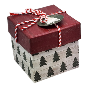 Gift Box Cube for Gift Cards - 3" x 3" -  Tree Farm