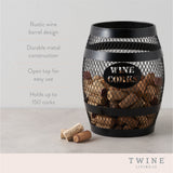 Black barrel cork holder by twine