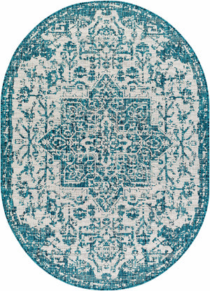 Teal Kilmacolm Indoor & Outdoor Area Rug - Clearance