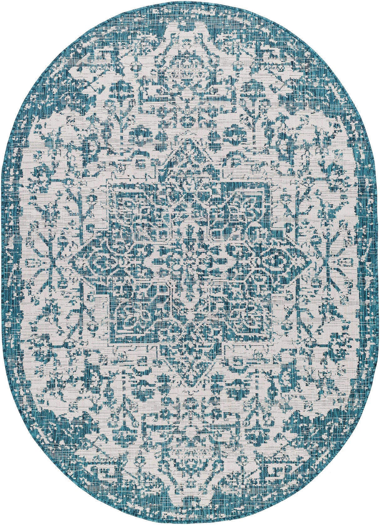 Teal Kilmacolm Indoor & Outdoor Area Rug - Clearance