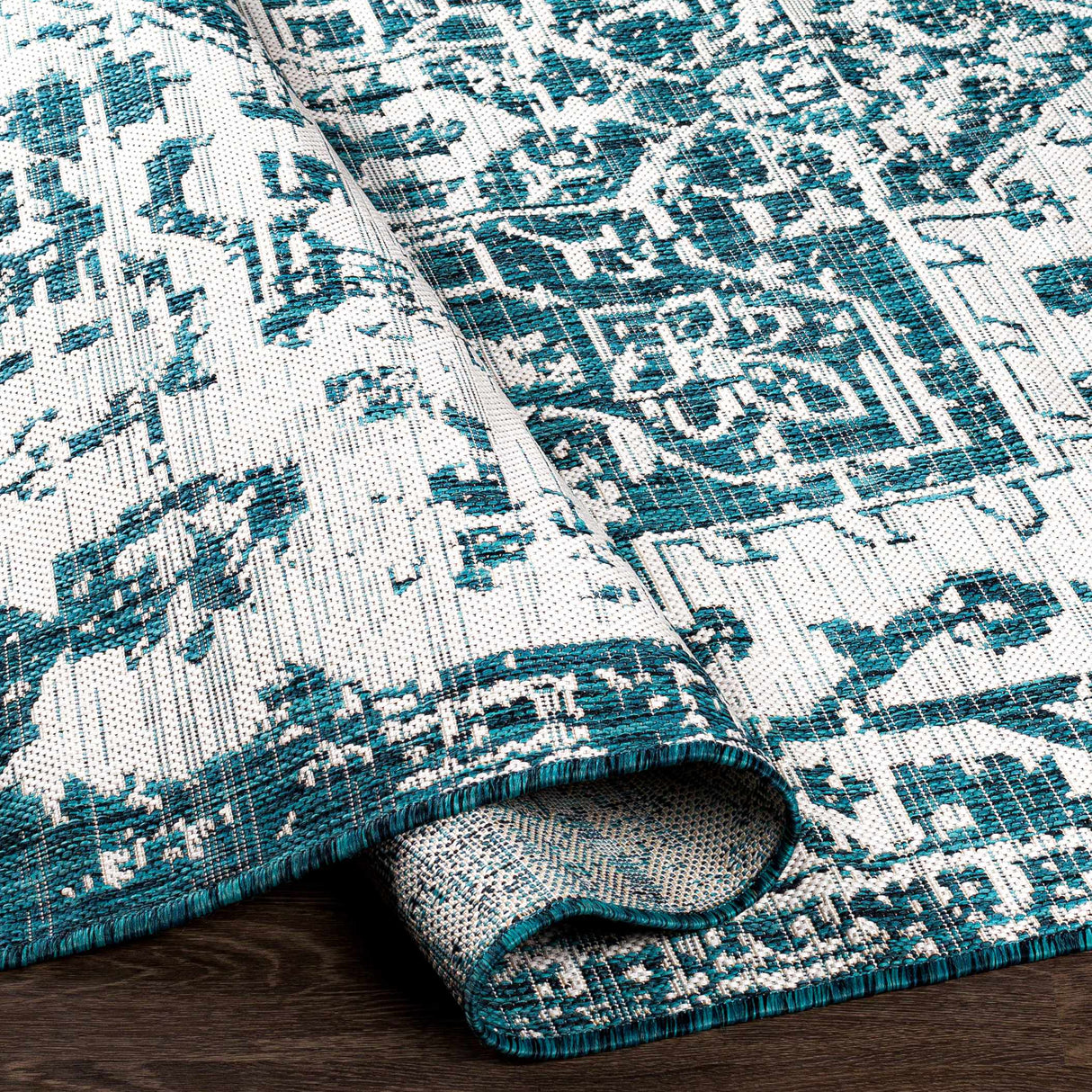 Teal Kilmacolm Indoor & Outdoor Area Rug - Clearance