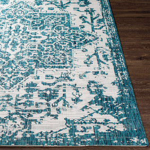 Teal Kilmacolm Indoor & Outdoor Area Rug - Clearance