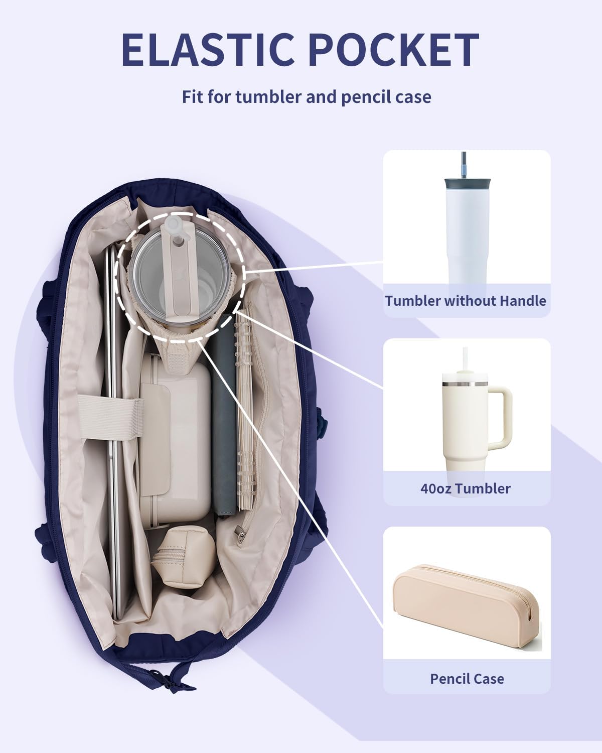 Quilted Puffer Tote Bag with Laptop Sleeve & Cup Holder 20L Travel Work