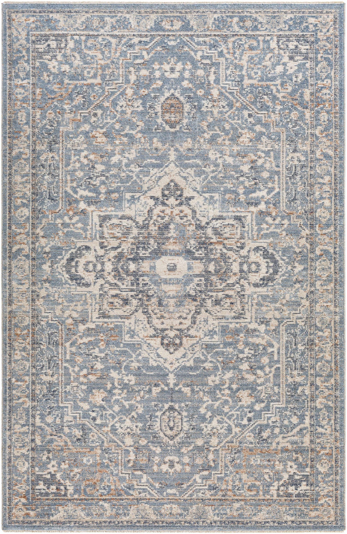 Buguey Cream&Blue  Area Rug - Clearance