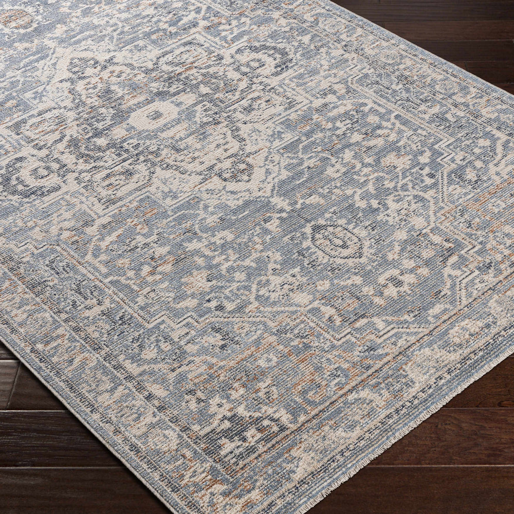 Buguey Cream&Blue  Area Rug - Clearance