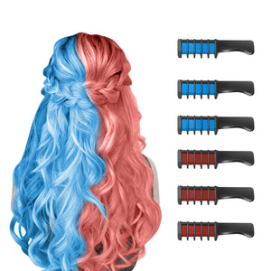Washable Hair Chalk Comb for Kids Temporary Color Hair Dye Tool