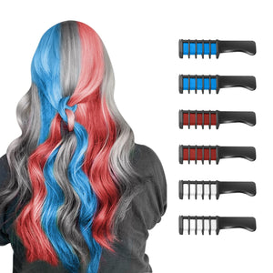 Washable Hair Chalk Comb for Kids Temporary Color Hair Dye Tool