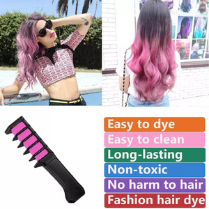 Washable Hair Chalk Comb for Kids Temporary Color Hair Dye Tool