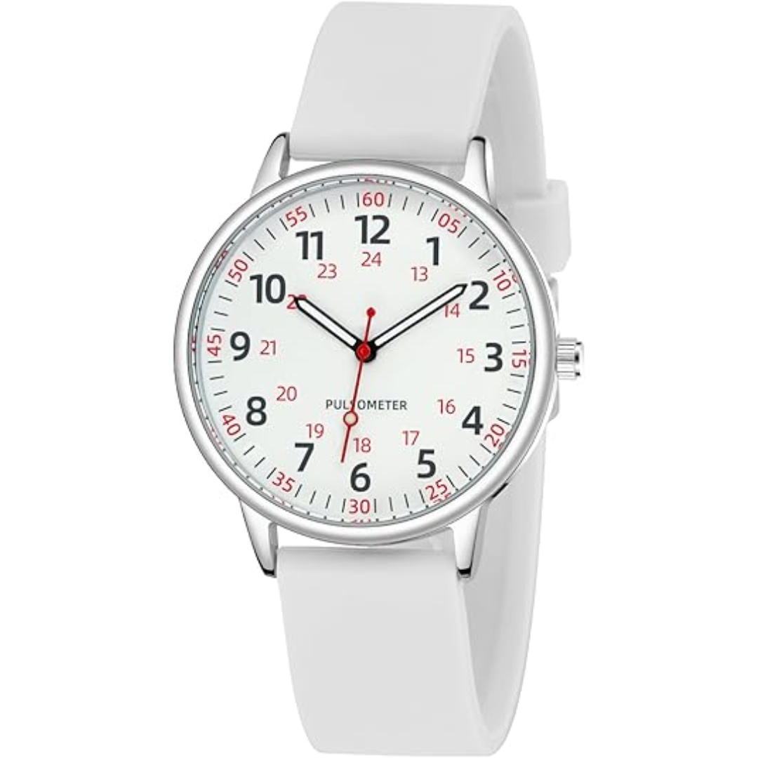 Waterproof Nurse Watch with Second Hand Silicone Medical Analog Watch