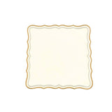 Shimmer Ivory Gold Silver Square Fabric Placemat