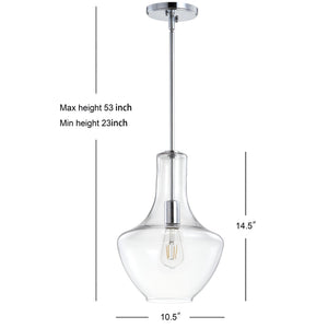 Watts 1 - light mid - century modern iron/glass led pendant - Tuesday Morning - Pendants