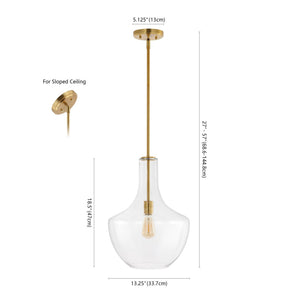 Watts 1 - light mid - century modern iron/glass led pendant - Tuesday Morning - Pendants
