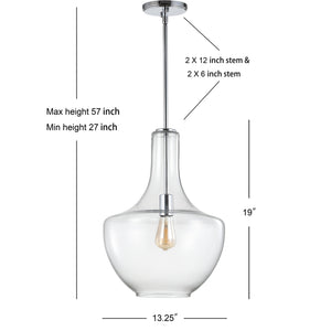 Watts 1 - light mid - century modern iron/glass led pendant - Tuesday Morning - Pendants