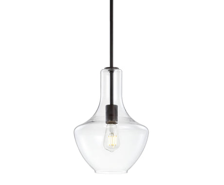 Watts-1-light-mid-century-modern-iron/glass-led-pendant-Pendants