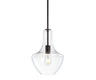 Watts-1-light-mid-century-modern-iron/glass-led-pendant-Pendants