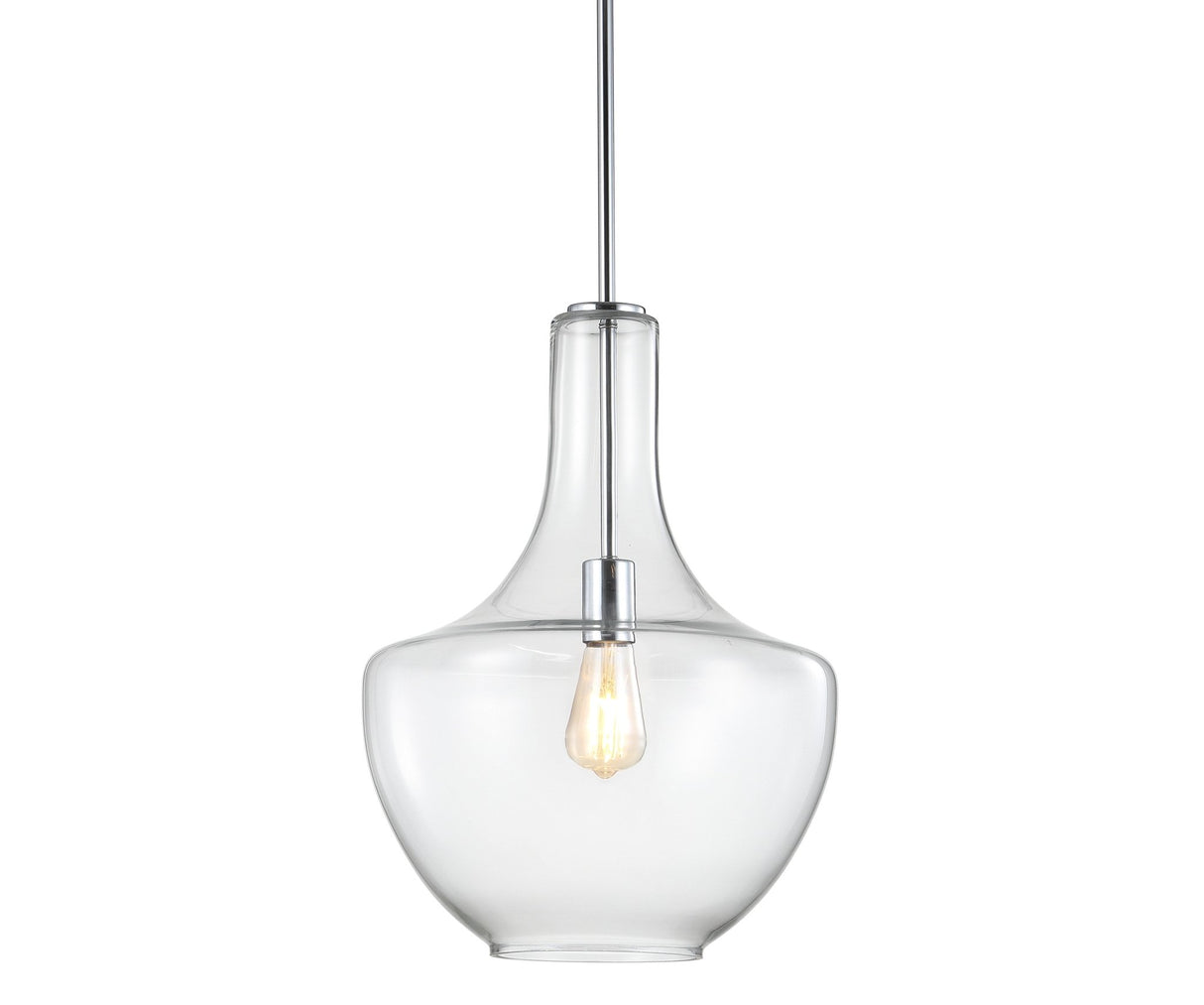 Watts 1 - light mid - century modern iron/glass led pendant - Tuesday Morning - Pendants
