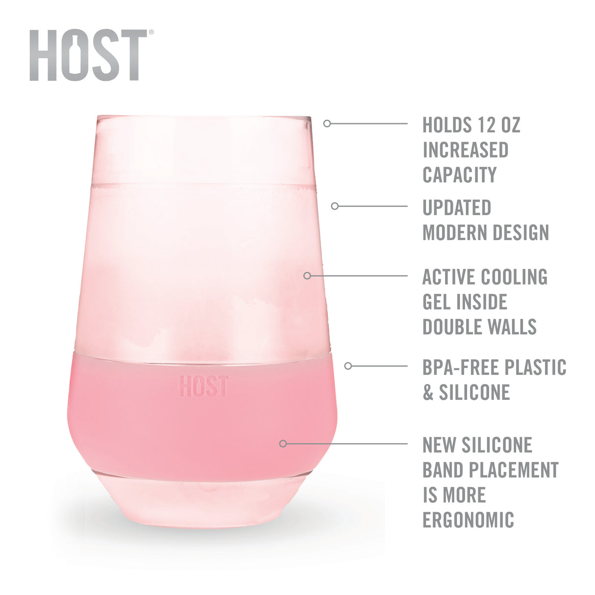 Wine freeze™ xl (set of 2) in blush tint by host®