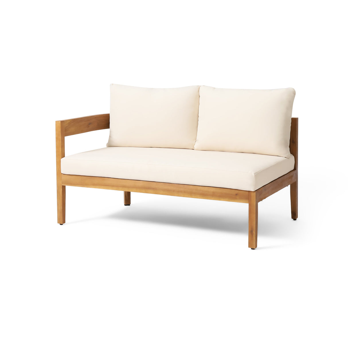 Brooklyn 3-Pieces Patio Conversation Set, Teak+Beige