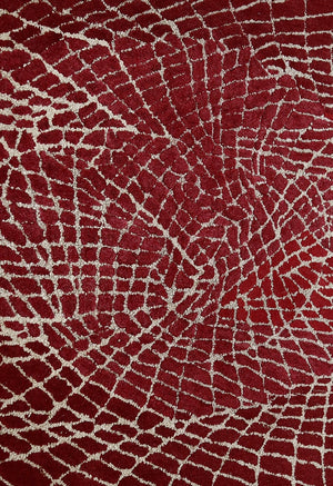Web Hand Tufted 5x8 Modern Style Maroon Wool Area Rug