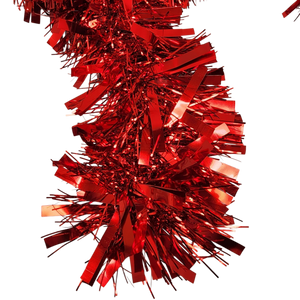 12 foot 6 Ply Luxury Tinsel Garland - Red