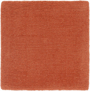 Brockton Solid Orange Wool Rug